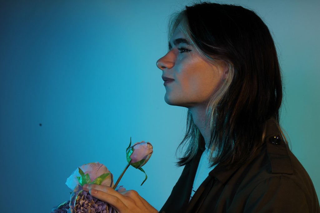woman with a rose